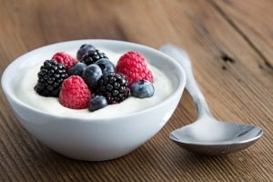 Yogurt with Fresh Mixed Berries