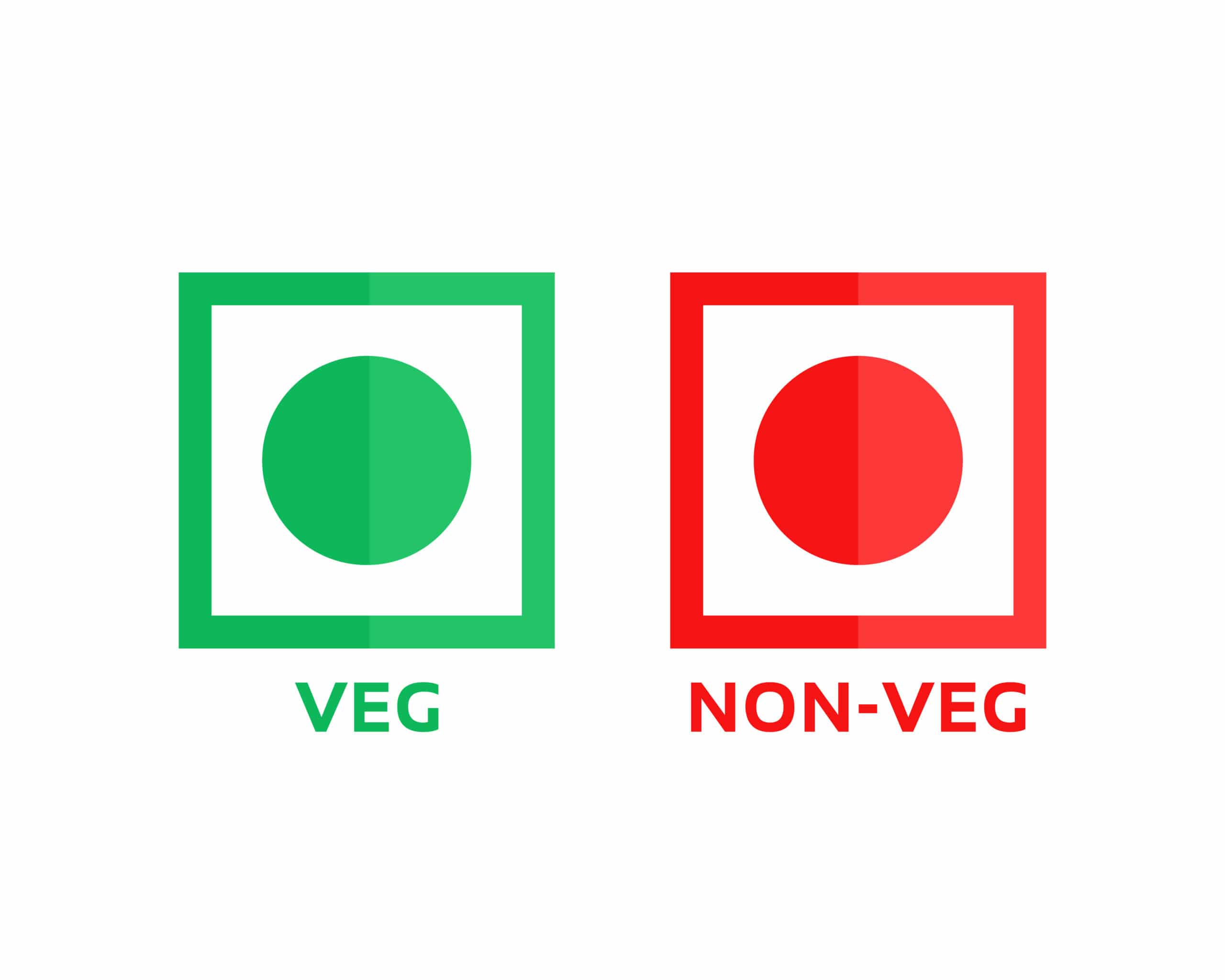 Veg and Non Veg Emoji icon on white background. Indian Food Concept. Happy Non  veg sign. flat style. 23102908 Vector Art at Vecteezy